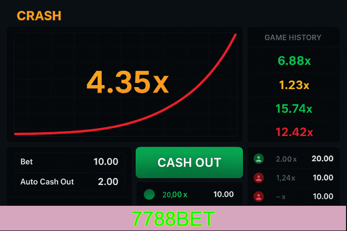 Jogo Crash Cassino 7788BET apostas emocionantes